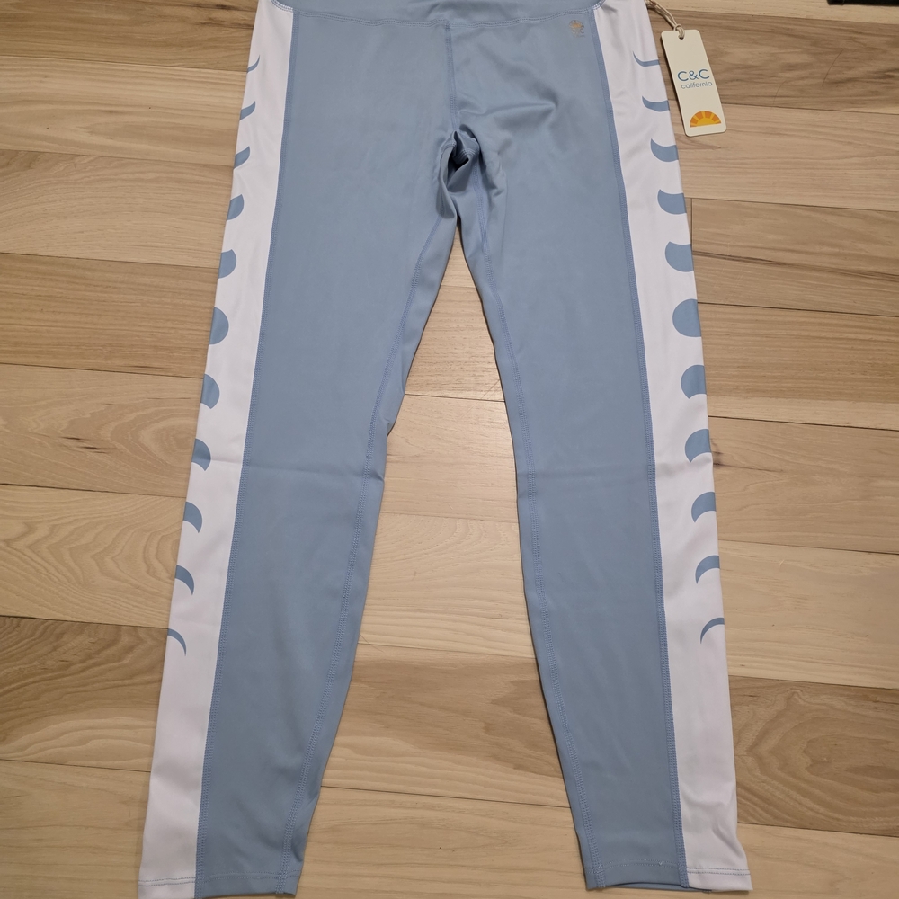C.C Sky Blue and White Leggings